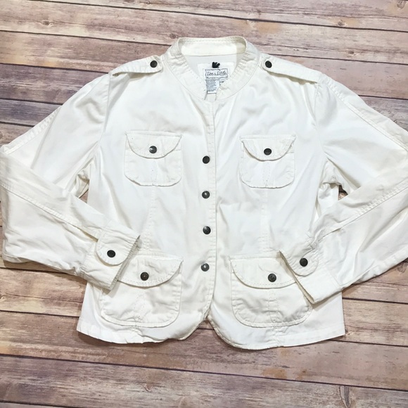 Live a Little Jackets & Blazers - White Denim Jacket